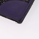 PRADA Hand Bag Leather Tweed Purple Silver Auth 214844A-13