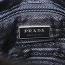 PRADA Hand Bag Leather Tweed Purple Silver Auth 214844A-17