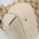 GUCCI GG Canvas Web Sherry Line Mayfair Tote Bag Beige Gold 257063 Auth 214845-11