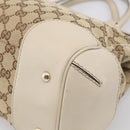 GUCCI GG Canvas Web Sherry Line Mayfair Tote Bag Beige Gold 257063 Auth 214845-12