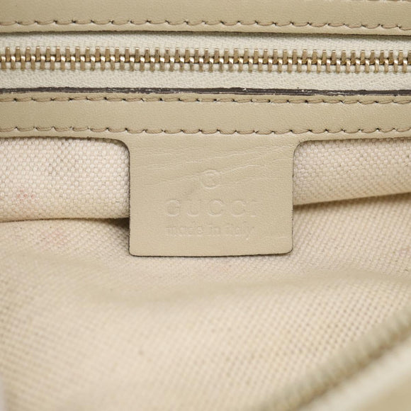 GUCCI GG Canvas Web Sherry Line Mayfair Tote Bag Beige Gold 257063 Auth 214845