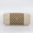 GUCCI GG Canvas Web Sherry Line Mayfair Tote Bag Beige Gold 257063 Auth 214845-9