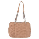 Miu Miu Chain Tote Bag Leather Pink Silver Auth 214846A-2