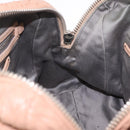 Miu Miu Chain Tote Bag Leather Pink Silver Auth 214846A-20