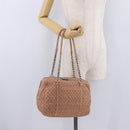 Miu Miu Chain Tote Bag Leather Pink Silver Auth 214846A-26