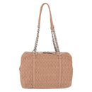 Miu Miu Chain Tote Bag Leather Pink Silver Auth 214846A-3