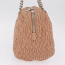 Miu Miu Chain Tote Bag Leather Pink Silver Auth 214846A-5