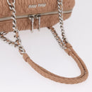 Miu Miu Chain Tote Bag Leather Pink Silver Auth 214846A-7