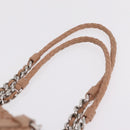 Miu Miu Chain Tote Bag Leather Pink Silver Auth 214846A-8