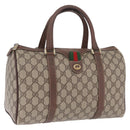 GUCCI GG Canvas Web Sherry Line Boston Bag Beige Red 000.904.2007 Auth 214847-1