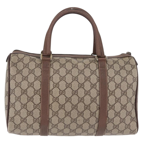 GUCCI GG Canvas Web Sherry Line Boston Bag Beige Red 000.904.2007 Auth 214847