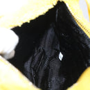 PRADA Accessory Pouch Pile Yellow Silver Auth 214848V-14