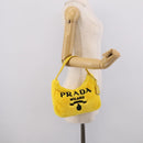 PRADA Accessory Pouch Pile Yellow Silver Auth 214848V-16