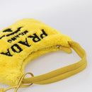 PRADA Accessory Pouch Pile Yellow Silver Auth 214848V-6