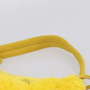 PRADA Accessory Pouch Pile Yellow Silver Auth 214848V-7