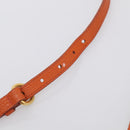 Miu Miu Shoulder Bag Vittero Dino Leather 2way Orange Gold Auth 214849V-12