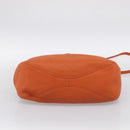 Miu Miu Shoulder Bag Vittero Dino Leather 2way Orange Gold Auth 214849V-13