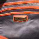 Miu Miu Shoulder Bag Vittero Dino Leather 2way Orange Gold Auth 214849V-23