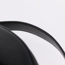 CELINE Circle Hand Bag Leather Black Gold Auth 214852-8