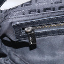 FENDI Zucchino Canvas Mamma Baguette Bag Black Silver 8BR180 Auth 214853-25