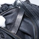 FENDI Zucchino Canvas Mamma Baguette Bag Black Silver 8BR180 Auth 214853-27