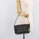 LOUIS VUITTON Monogram mat Fowler Hand Bag Black M55142 LV Auth 214856V-22