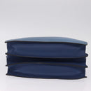 Miu Miu Madras Hand Bag Leather 2way Blue Gold Auth 214858V-13
