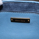 Miu Miu Madras Hand Bag Leather 2way Blue Gold Auth 214858V-23