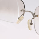 CHANEL COCO Mark Sunglasses metal Silver CC Auth 214859-12