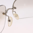 CHANEL COCO Mark Sunglasses metal Silver CC Auth 214859-13