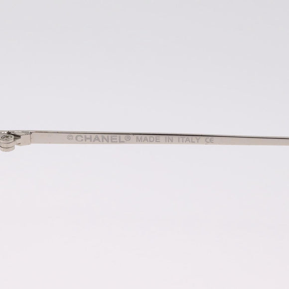 CHANEL COCO Mark Sunglasses metal Silver CC Auth 214859