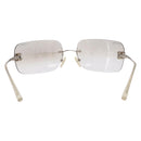 CHANEL COCO Mark Sunglasses metal Silver CC Auth 214859-3
