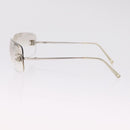 CHANEL COCO Mark Sunglasses metal Silver CC Auth 214859-6
