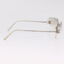 CHANEL COCO Mark Sunglasses metal Silver CC Auth 214859-7
