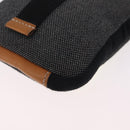 LOEWE Irohebe Nature Neck Pouch Shoulder Bag Canvas Black Silver Auth 214860A-13