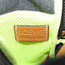 LOEWE Irohebe Nature Neck Pouch Shoulder Bag Canvas Black Silver Auth 214860A-16