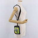 LOEWE Irohebe Nature Neck Pouch Shoulder Bag Canvas Black Silver Auth 214860A-23