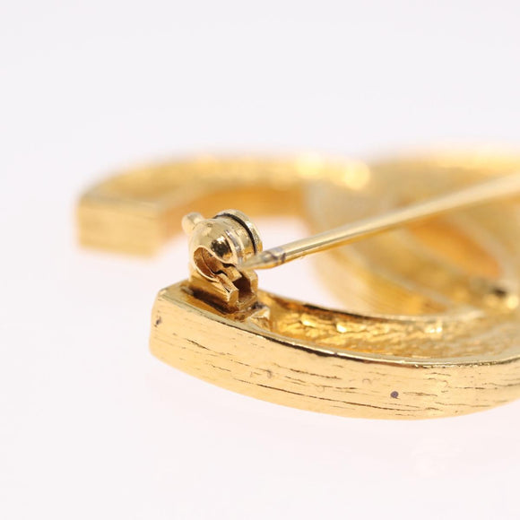 CHANEL COCO Mark Brooch metal Gold CC Auth 214862V