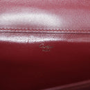 Cartier Must Line Clutch Bag Leather Bordeaux Gold Auth 214864A-15