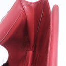 Cartier Must Line Clutch Bag Leather Bordeaux Gold Auth 214864A-17
