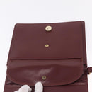 Cartier Must Line Clutch Bag Leather Bordeaux Gold Auth 214864A-19