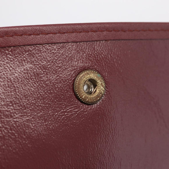 Cartier Must Line Clutch Bag Leather Bordeaux Gold Auth 214864A