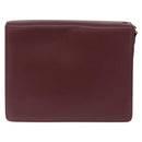 Cartier Must Line Clutch Bag Leather Bordeaux Gold Auth 214864A-3