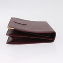 Cartier Must Line Clutch Bag Leather Bordeaux Gold Auth 214864A-4