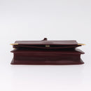 Cartier Must Line Clutch Bag Leather Bordeaux Gold Auth 214864A-8