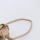Chloe Paraty Hand Bag Leather 2way Beige Gold Auth 214898A-10