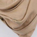 Chloe Paraty Hand Bag Leather 2way Beige Gold Auth 214898A-14