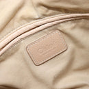 Chloe Paraty Hand Bag Leather 2way Beige Gold Auth 214898A-22
