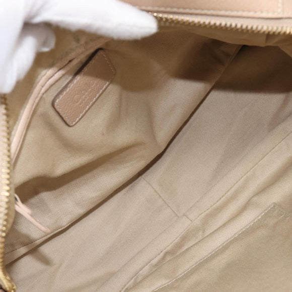 Chloe Paraty Hand Bag Leather 2way Beige Gold Auth 214898A