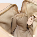 Chloe Paraty Hand Bag Leather 2way Beige Gold Auth 214898A-25